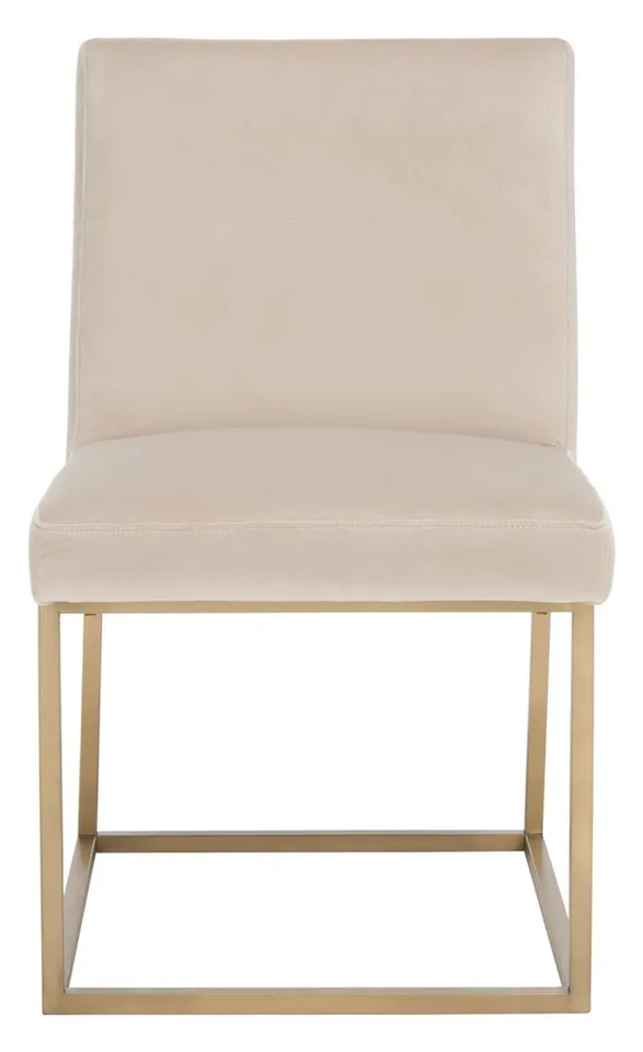 Jenette Dining Chair - Taupe / Gold - Safavieh