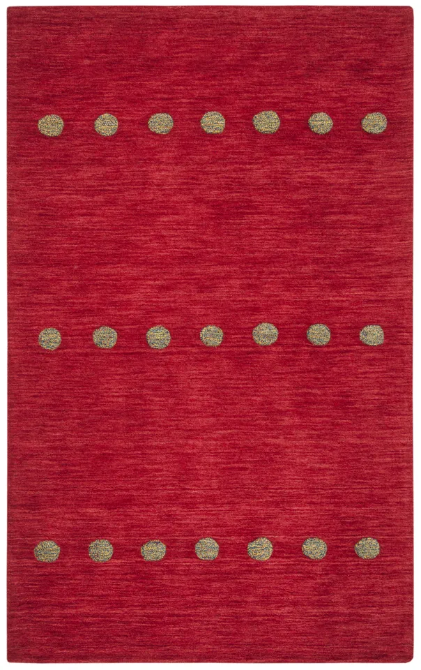 Arlo Home Hand Loomed Area Rug, HIM590Q, Red,  5' X 8'