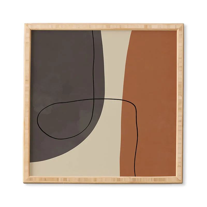 Modern Abstract Shapes Ii by Alisa Galitsyna - Framed Wall Art Basic Black 12" x 12"