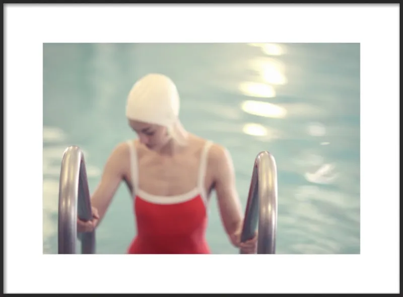 Swimmer in a Red Suit by Lucy Snowe for Artfully Walls