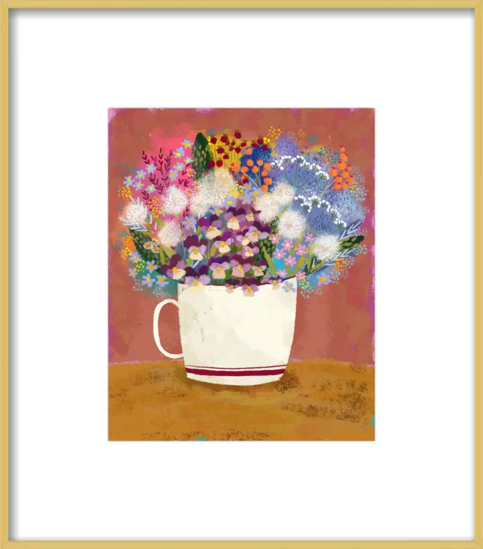 Violas in Russet by Joy Laforme for Artfully Walls
