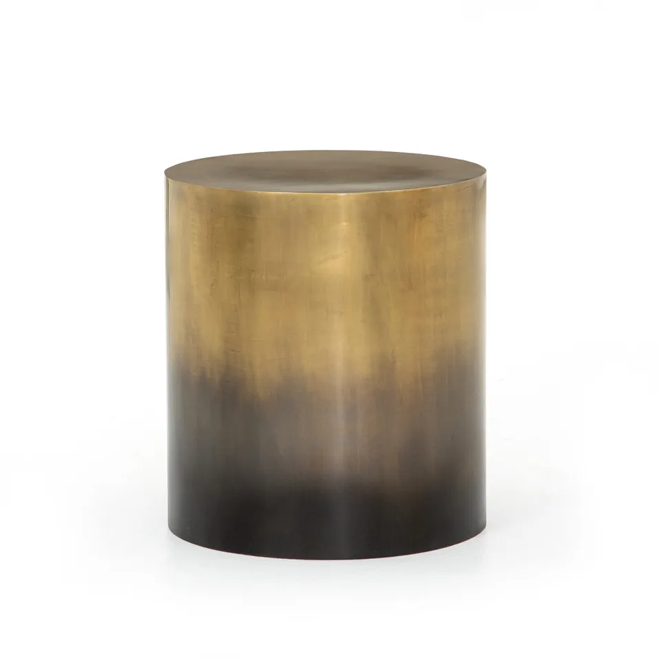 Cameron End Table-Ombre Antique Brass