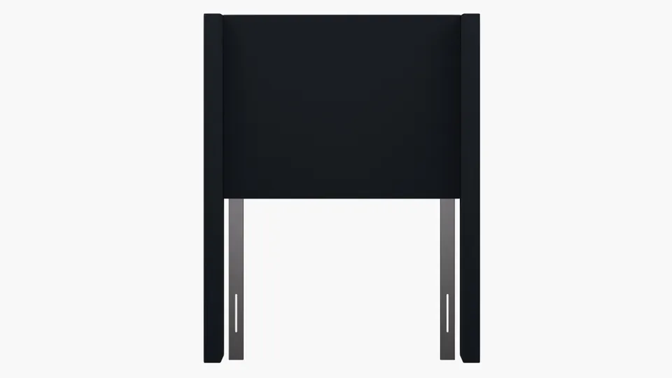 Modern Wingback Headboard, Navy Everyday Linen, Twin