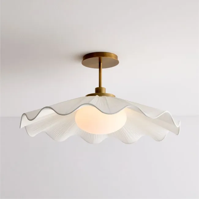 Everly White 24.5" Kids Flush Mount Ceiling Light