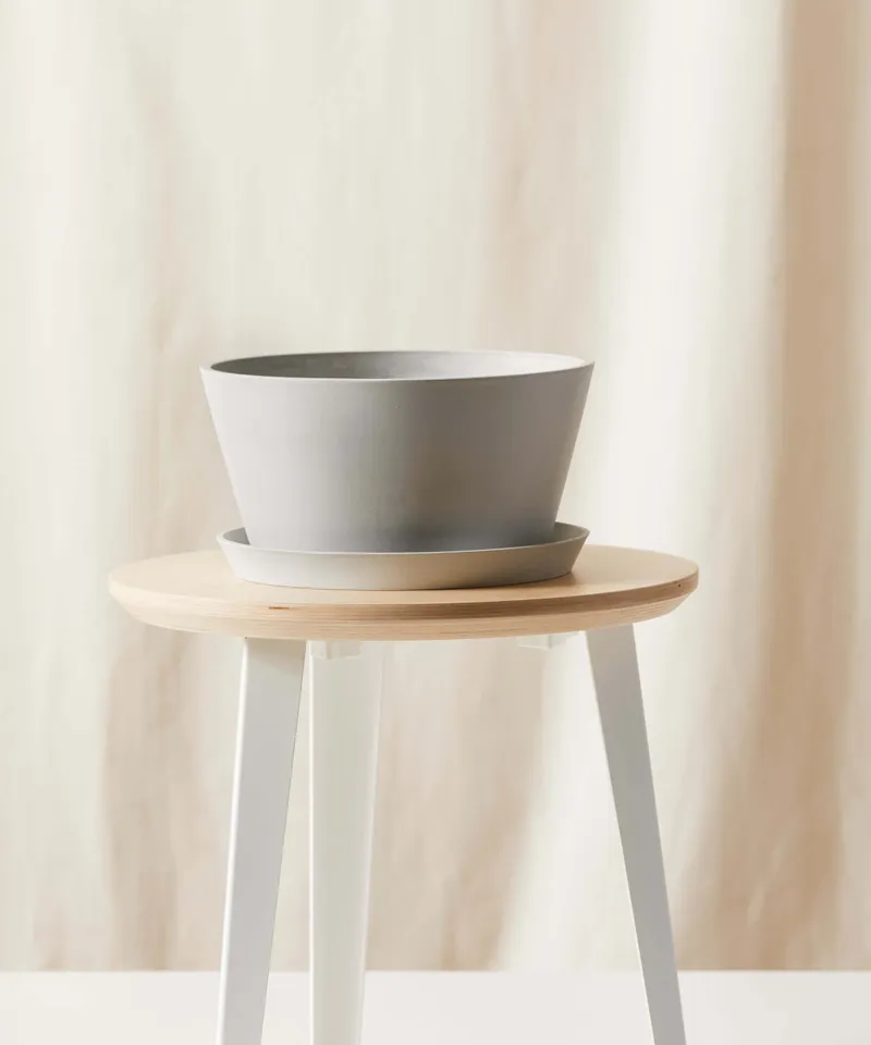 Ecopots Round Tabletop Pot - Large (12") -  Stone