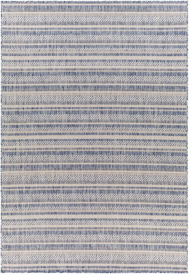 Eagean Gray Outdoor 2'7" x 10' Machine Woven Rug