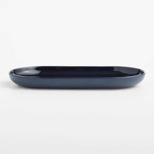 Hudson Navy Blue Stoneware Platter