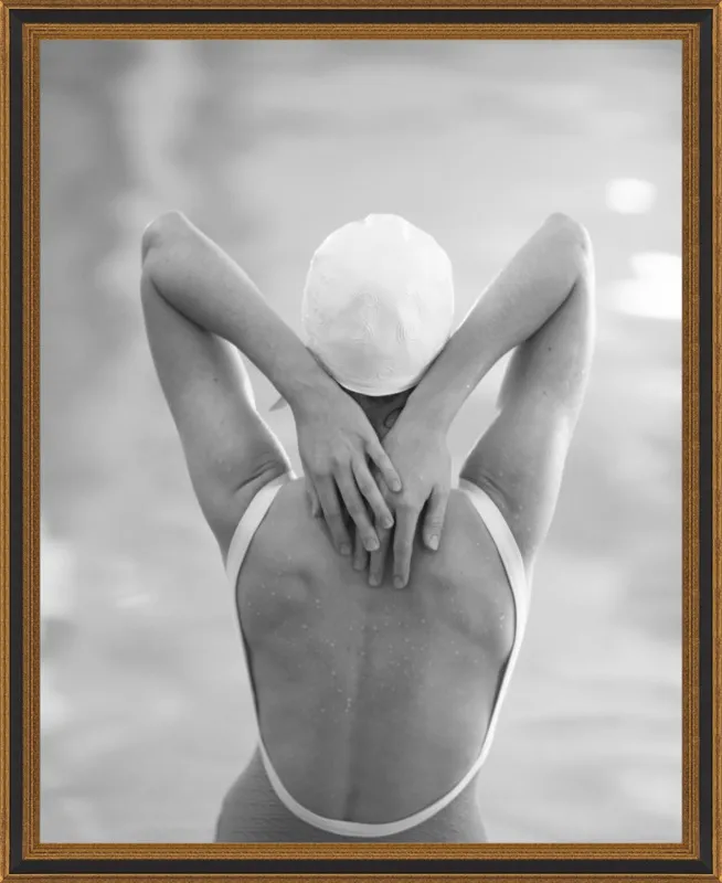 The Swimmer with a white  cap by Lucy Snowe for Artfully Walls