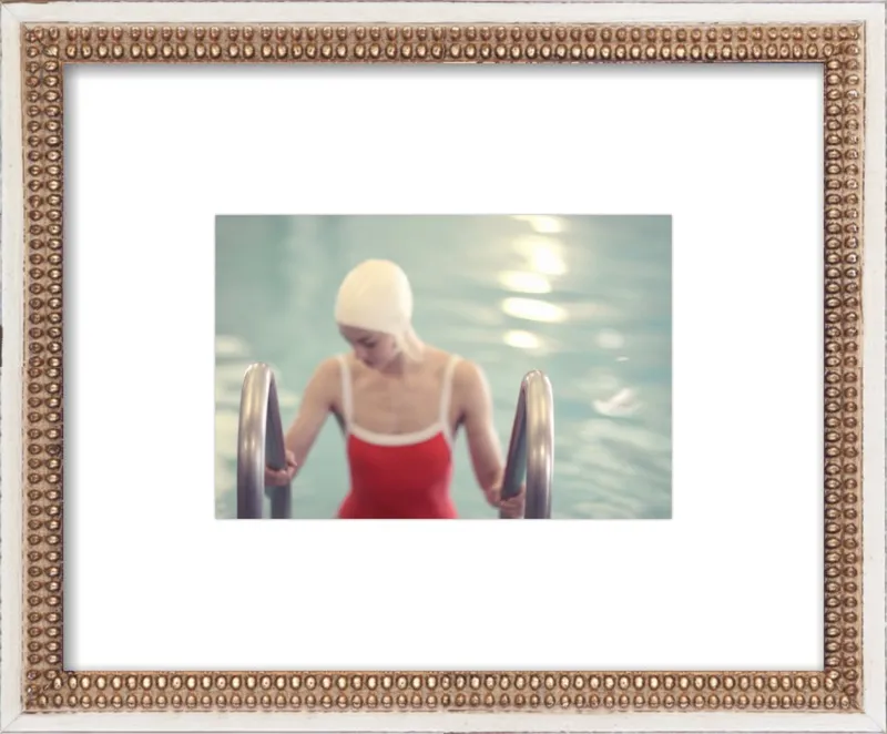 Swimmer in a Red Suit by Lucy Snowe for Artfully Walls