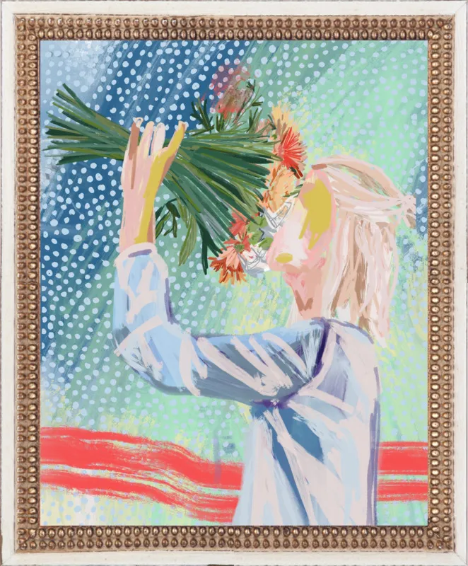 I like to stop and smell the roses  by Jamie Corley for Artfully Walls