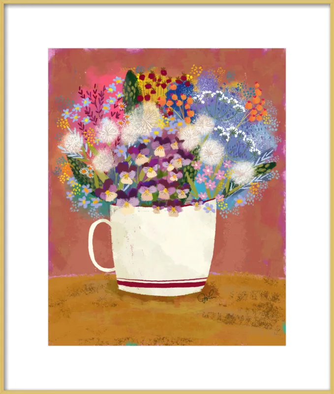 Violas in Russet by Joy Laforme for Artfully Walls