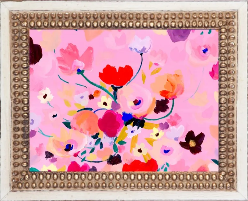 Pink Posey by KT Smail for Artfully Walls