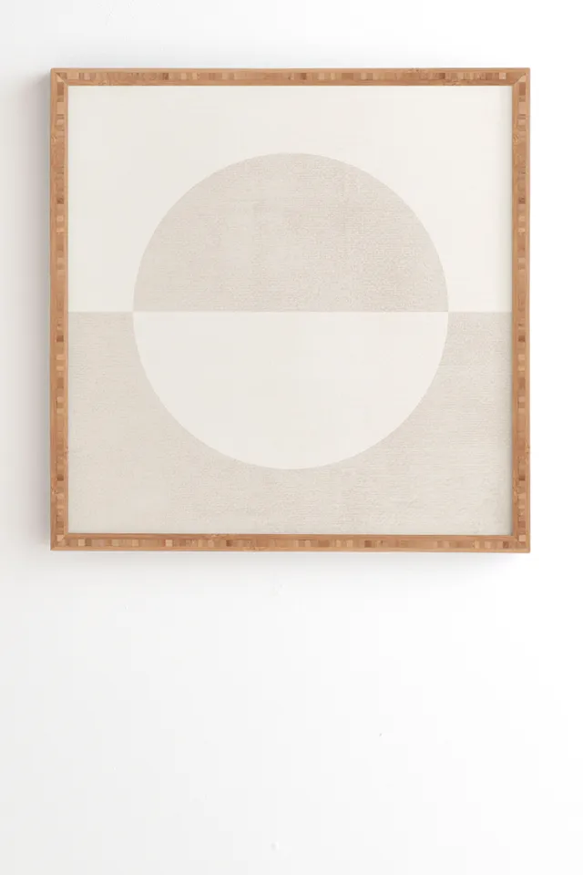 Round by almostmakesperfect - Framed Wall Art Bamboo 20" x 20"