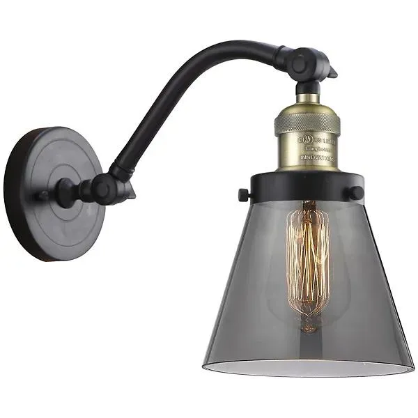 Zachary Glass Curved Arm Wall Sconce