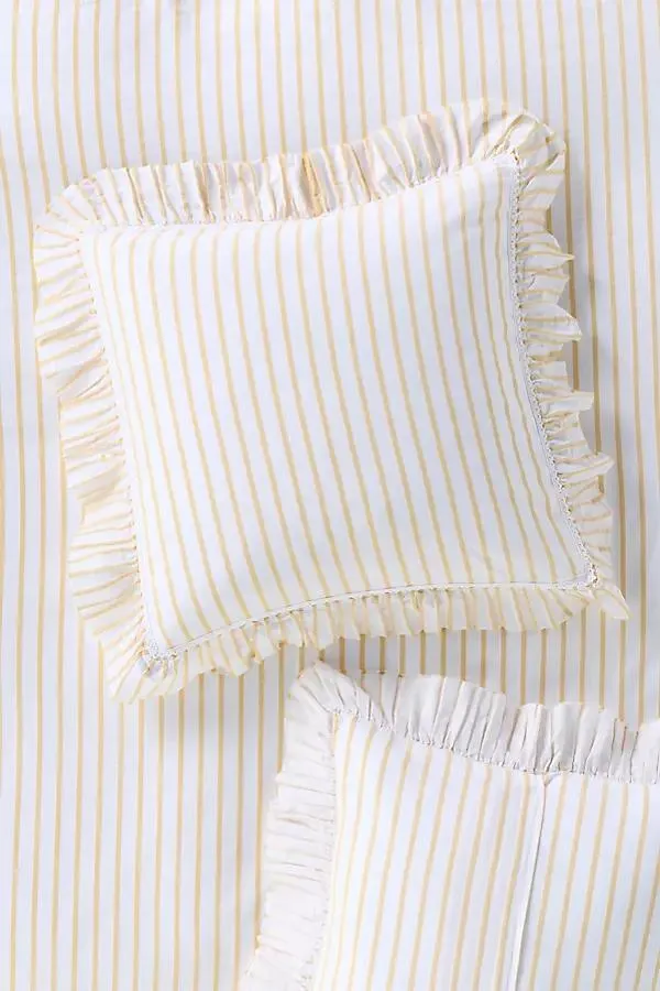 Organic Cotton Spa Sateen Ruffled Euro Sham