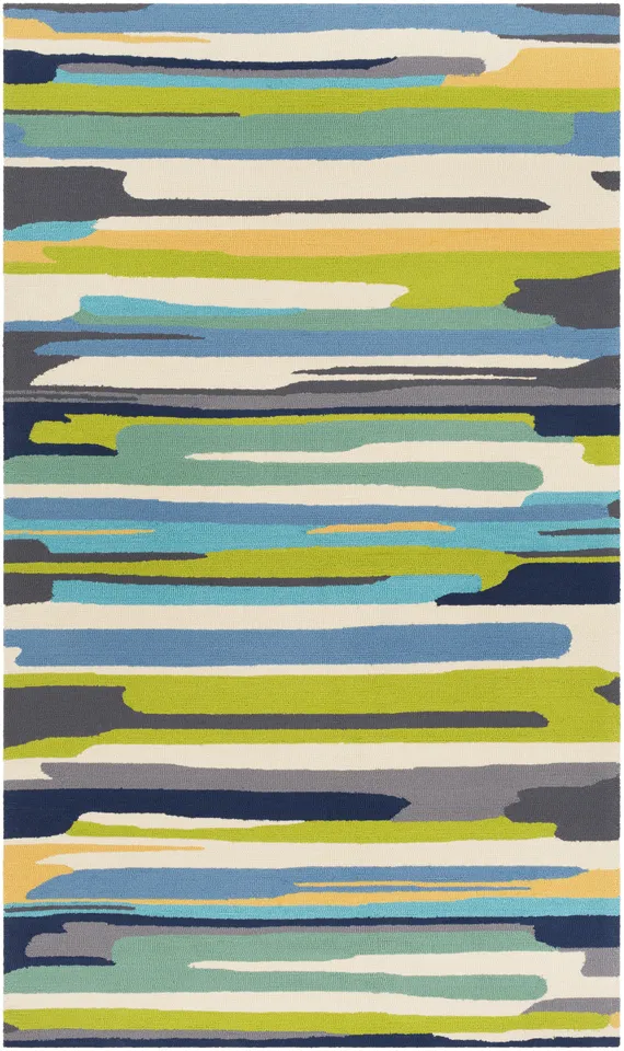 Rain Green Outdoor 9' x 12' Handmade Rug