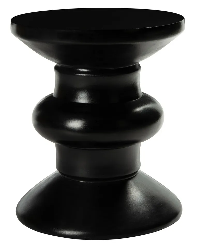 Jiraiya Concrete Accent Stool - Black