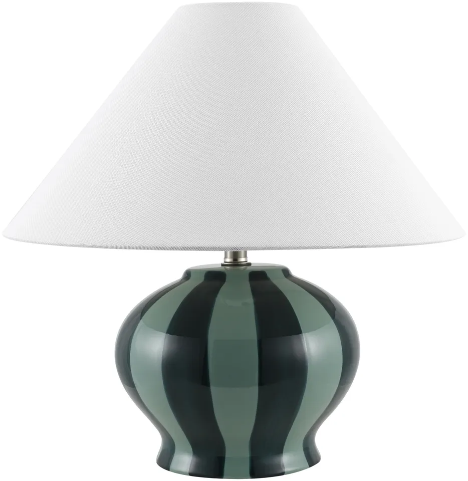 Rethel  Glazed 15"H x 15"W x 15"D Accent Table Lamp
