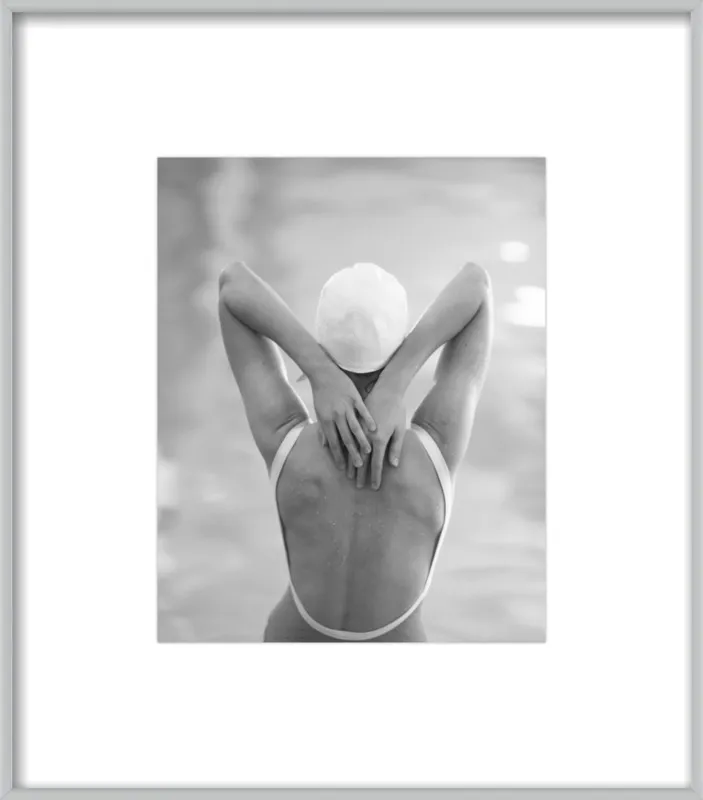 The Swimmer with a white  cap by Lucy Snowe for Artfully Walls