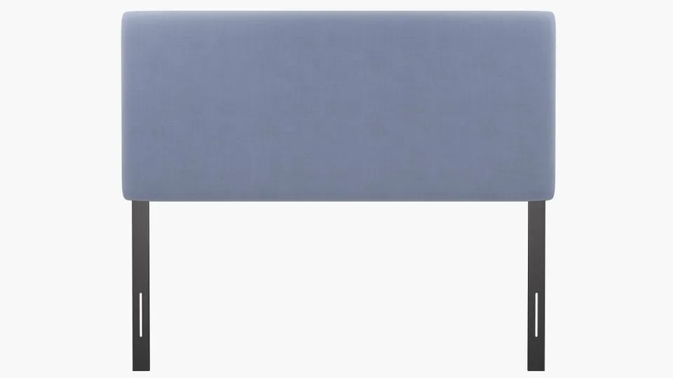 Square Back Headboard, Denim Everyday Linen, Queen