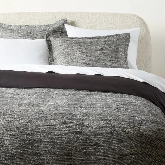 Delano Black and White Linen and Cotton King Duvet Cover