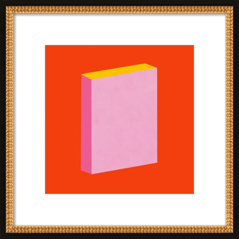 Color Books 3, Scarlet, Pink & Gold by Jessica Poundstone for Artfully Walls