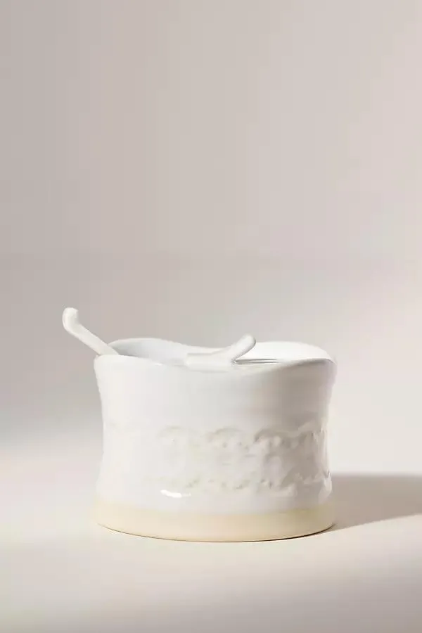Old Havana Portuguese Stoneware Sugar Bowl