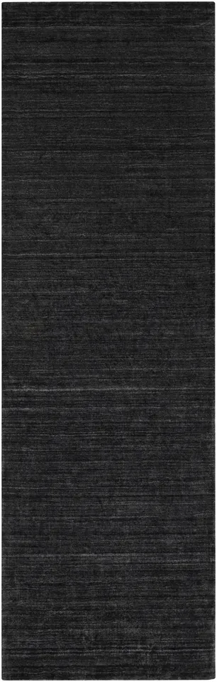 Torino Black Indoor 2'6" x 8' Handmade Rug