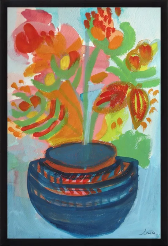 Red Flowers by Iria Fernandez Alvarez for Artfully Walls