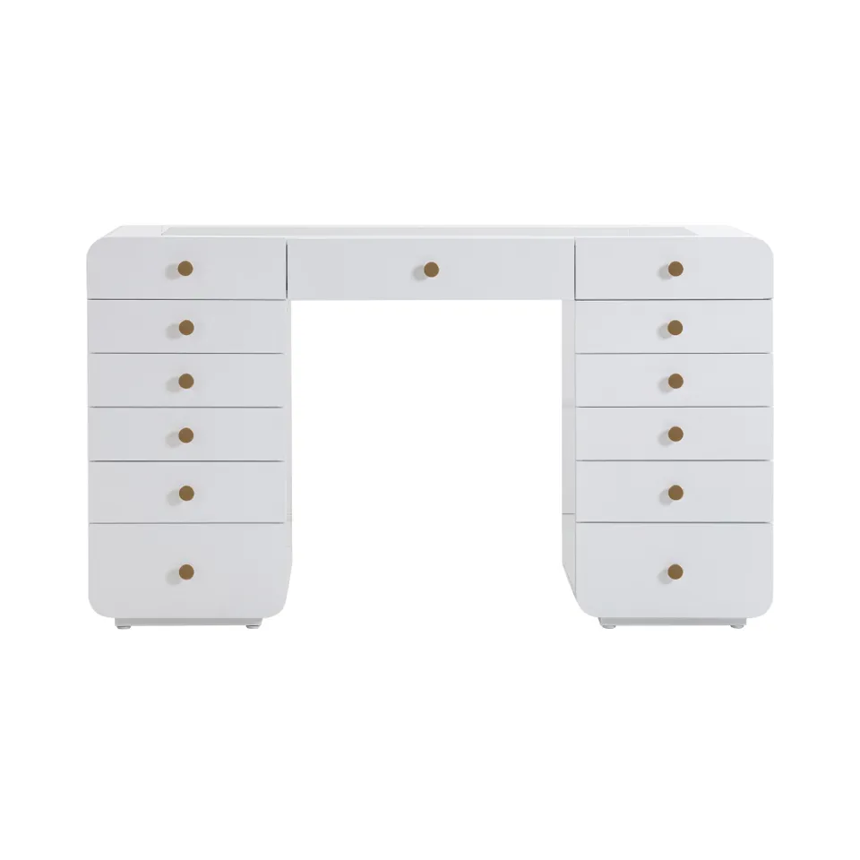 Hollywood White Vanity Desk