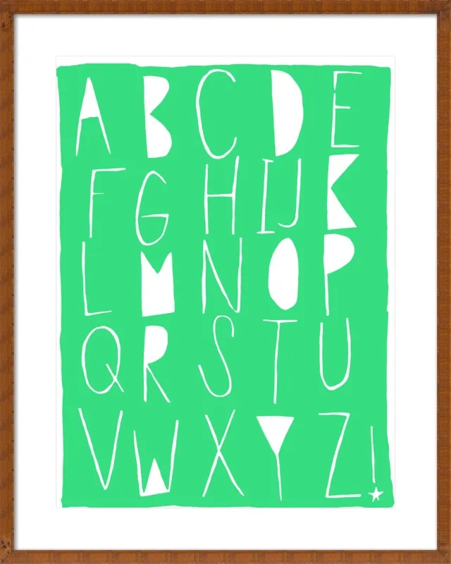 ABC Chart- Green by Kate Roebuck for Artfully Walls
