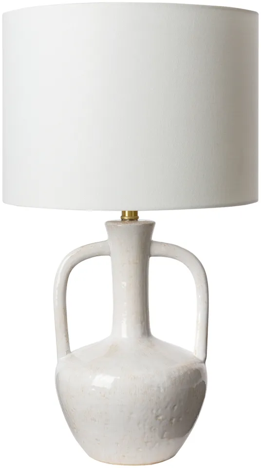 Lorraine White Glazed 27"H x 15"W x 15"D Accent Table Lamp
