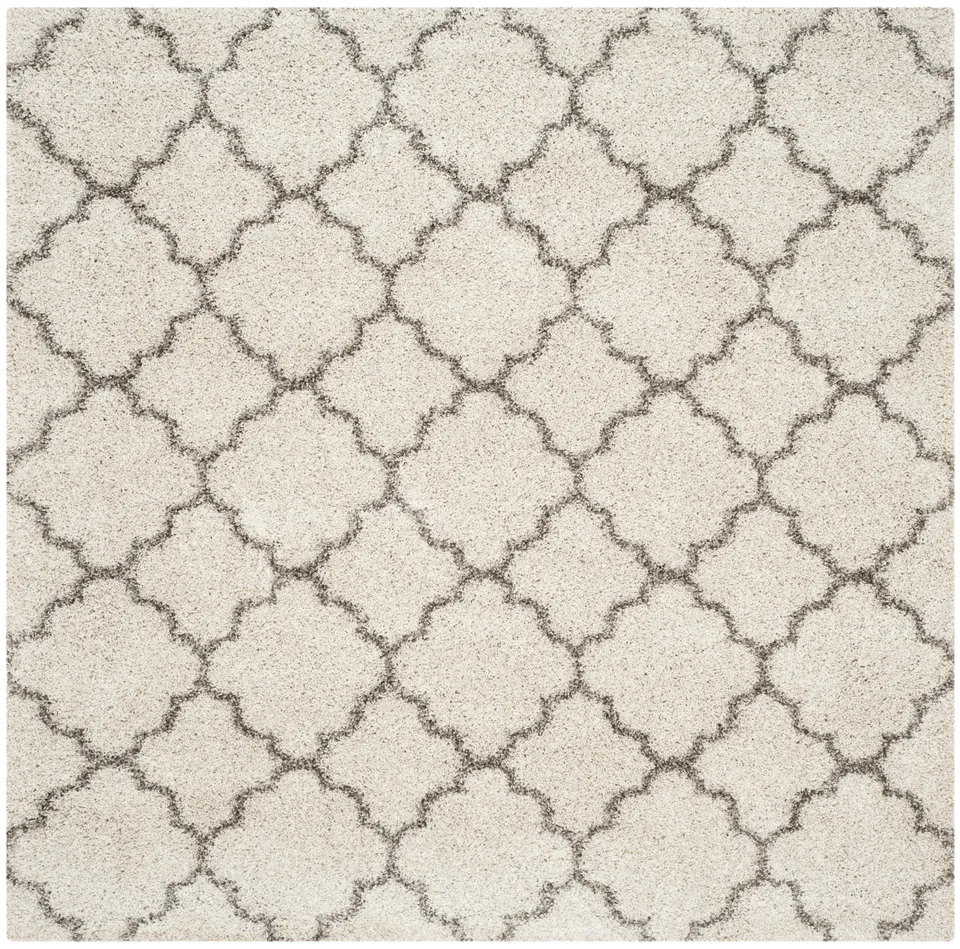 Arlo Home Woven Area Rug, SGH282A, Ivory/Grey,  9' X 9' Square