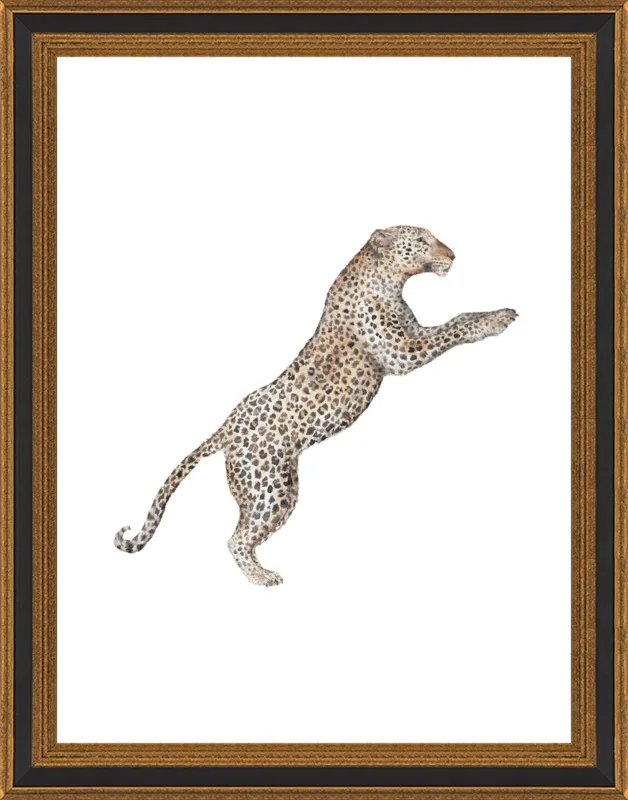 Leaping Leopard Watercolor by Lauren Rogoff for Artfully Walls