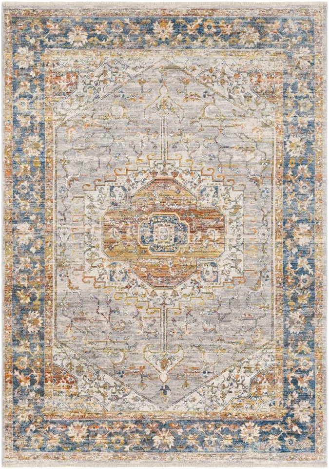 Ephesians Beige Indoor 2'7" x 9' Machine Woven Rug
