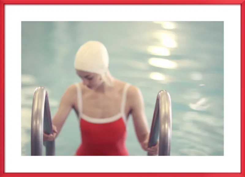 Swimmer in a Red Suit by Lucy Snowe for Artfully Walls