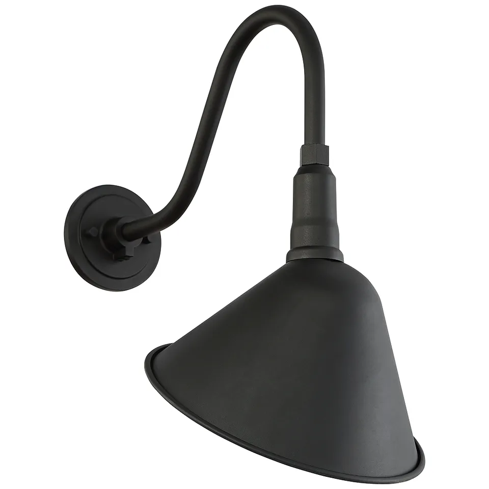 Franklin Iron Neihart 18 1/4" High Rustic Black RLM Outdoor Wall Light