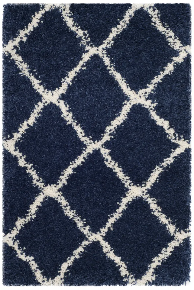 Arlo Home Woven Area Rug, SGH283C, Navy/Ivory,  2' X 3'