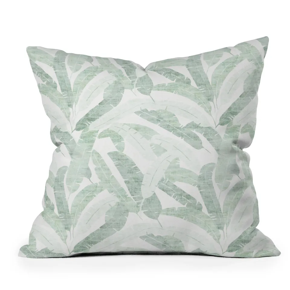 Banana Leaf Light by Holli Zollinger - Indoor Throw Pillow 20" x 20" Cover Only