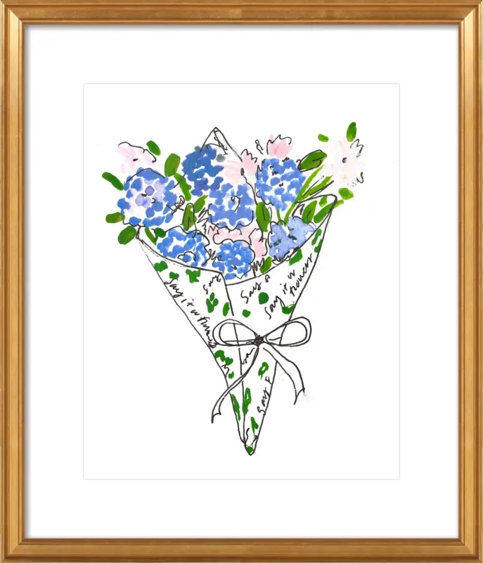 Bodega Flowers in Blue by Larsen McDowell for Artfully Walls