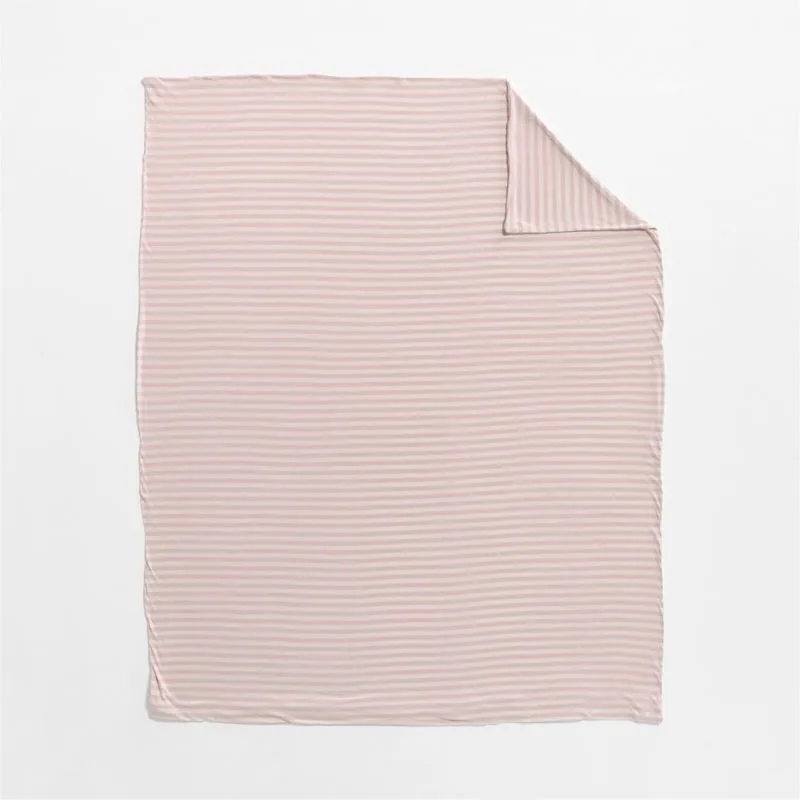 Comfy Tee Wildflower Purple Stripe Jersey Kids Full/Queen Duvet Cover