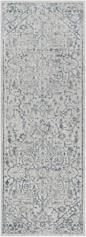 Brunswick Gray Indoor 2'7" x 7'3" Machine Woven Rug