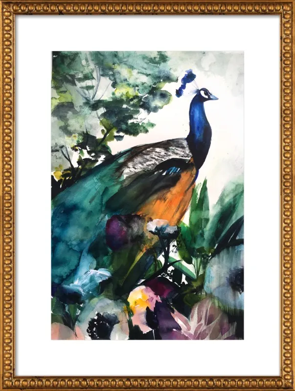 Peacock Garden by Christine Lindstrom for Artfully Walls