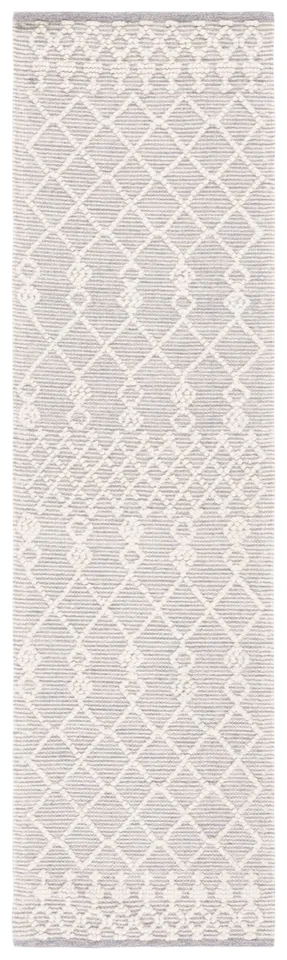 Safavieh Couture Natura Collection Hand Woven Area Rug, Ivory / Grey, 2'-3" x 8'
