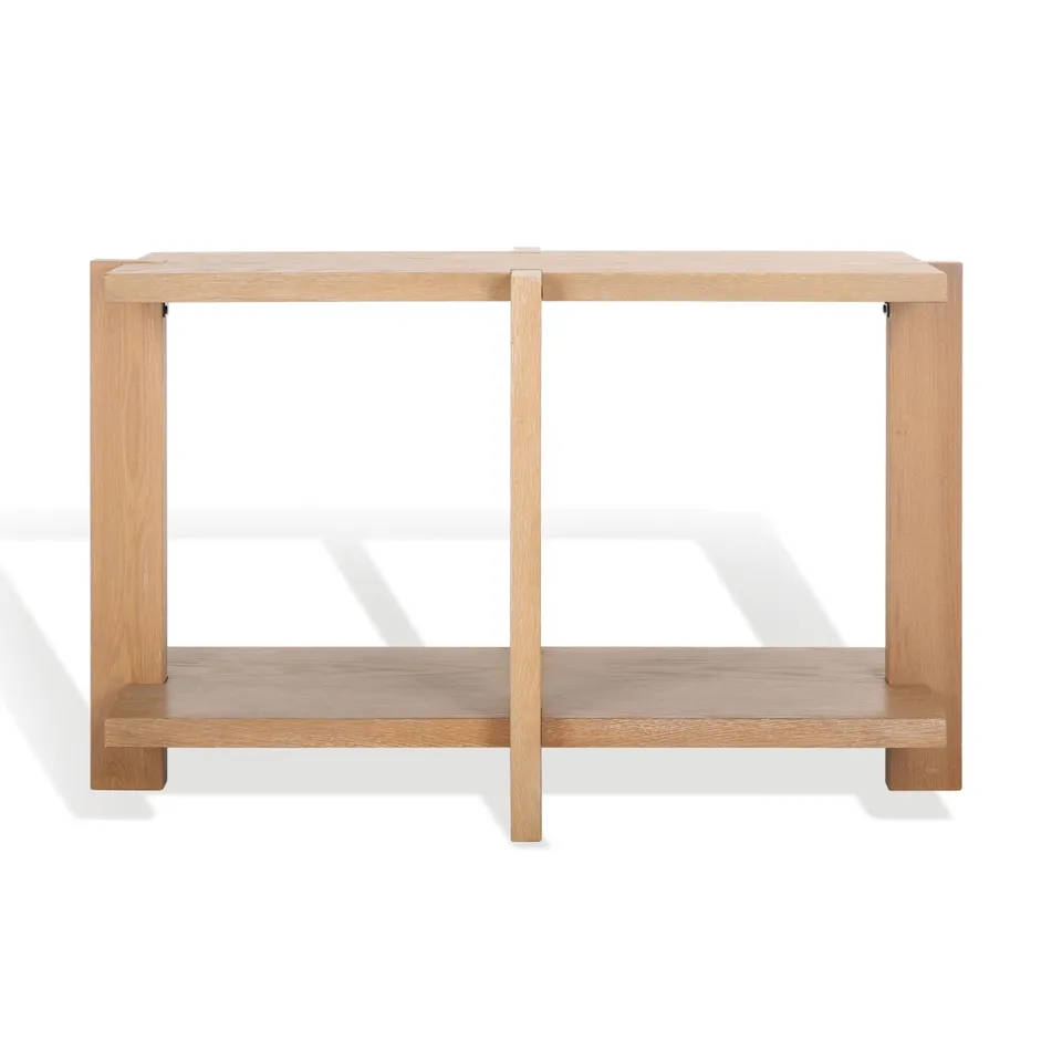 Quigley Rectangle Wood Console Table - Weathered Grey