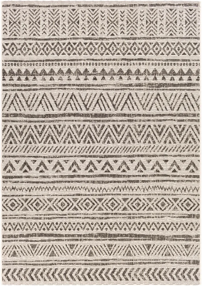 Eagean Beige Outdoor 6'7" x 6'7" Machine Woven Rug