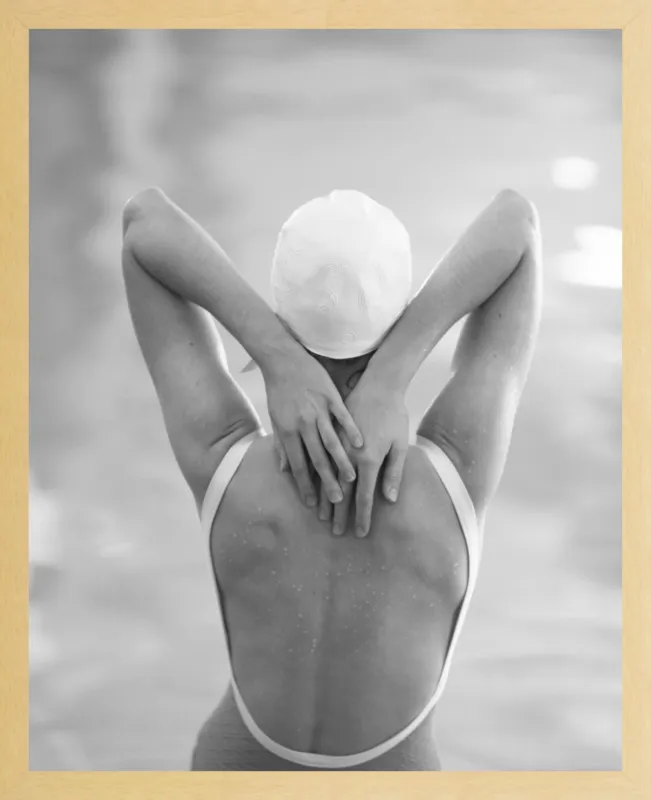 The Swimmer with a white  cap by Lucy Snowe for Artfully Walls