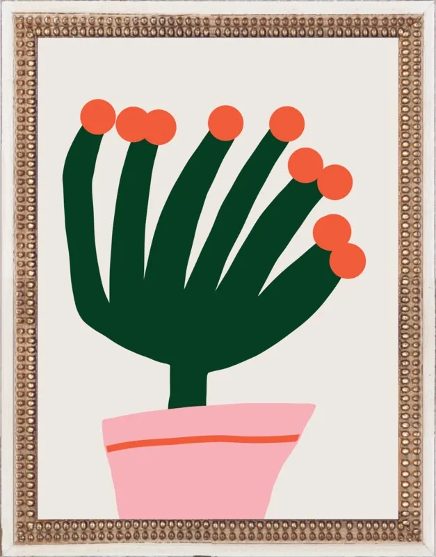 Flowering cactus by Jessica Nielsen for Artfully Walls