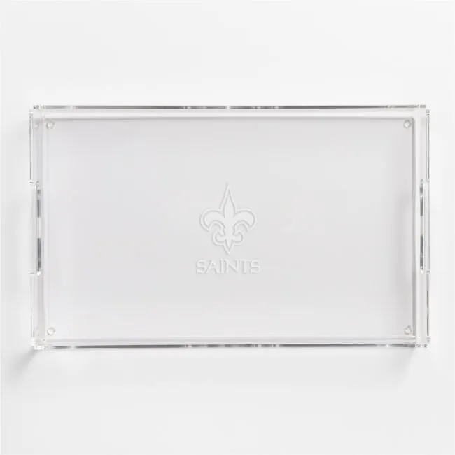 NFL New Orleans Saints Small Rectangle Acrylic Decorative Tray