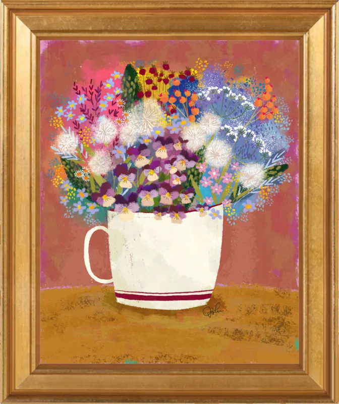 Violas in Russet by Joy Laforme for Artfully Walls
